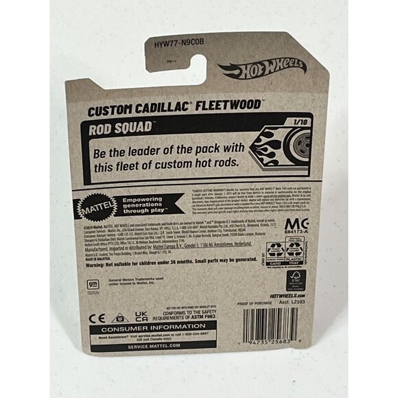 Hot Wheels 2024 Cadillac Fleetwood – Rod Squad Series 1/10 Black & Green - Picture 2 of 8